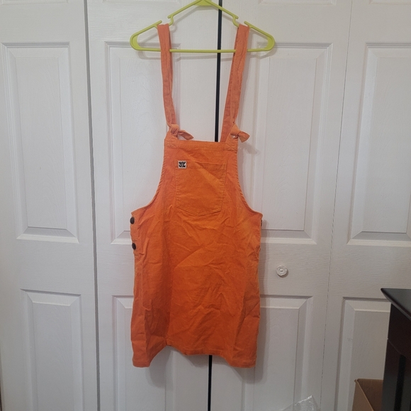 Orange Pinafore Corduroy Dress Lucy & Yak - Picture 3 of 12